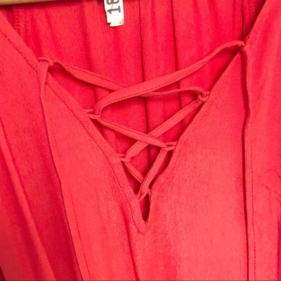 Madewell Lace Up Flutter Sleeve Loose Fit Dress - Picture 7 of 11